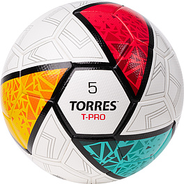 Мяч футб. TORRES T-Pro, F323995, р.5, 32 панел. EPU-Microf, 4 подкл. сл, термосшив, бело-мульт