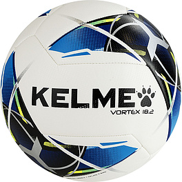 Мяч футб. KELME Vortex 18.2, 9886120-113, р.4, 10 панелей, ПУ, маш. сш., бело-синий